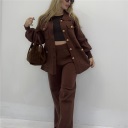 completo in maglia giacca e pantalone clay